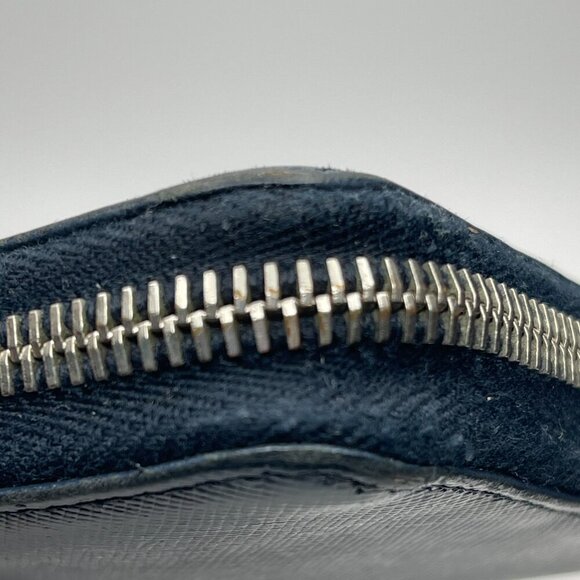 Prada 2ML317 Saffiano Leather Zip Around Wallet - Dark Blue - Preowned - Picture 9 of 13